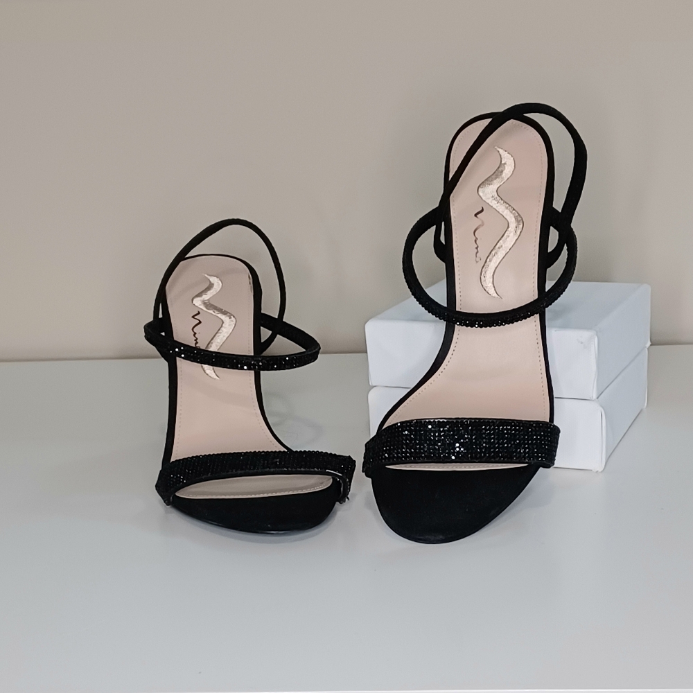 NINA Beaded Block Heel Dress Sandal